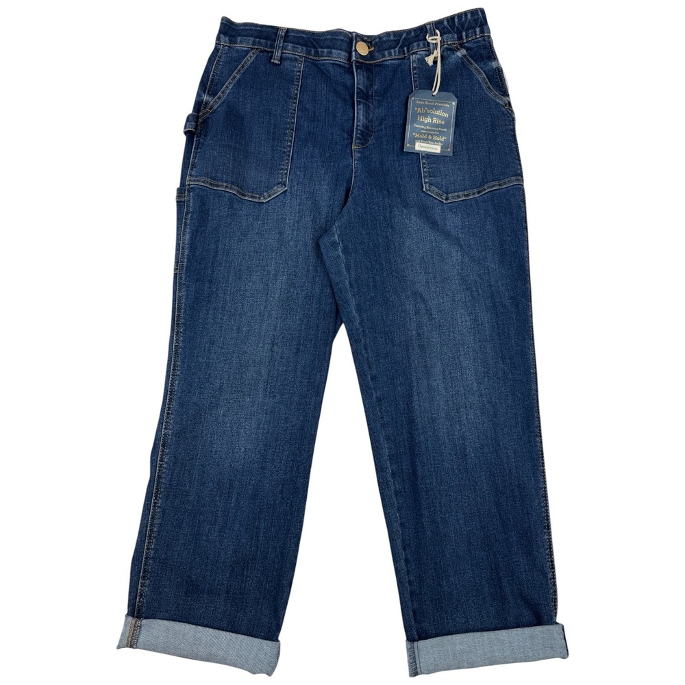 Democracy Absolution High Rise Utility Carpenter Jeans Dark Wash Blue Size 16
